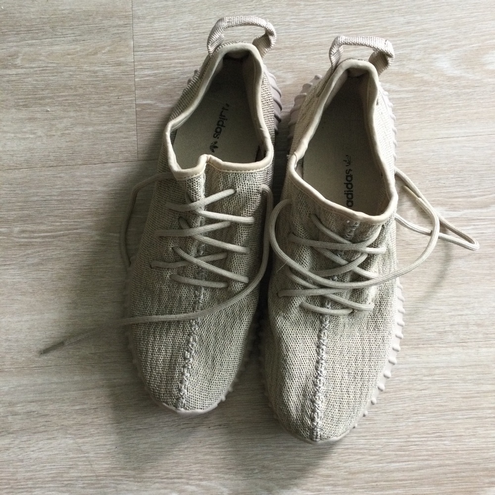 adidas Men’s Knit Low-Top Sneakers in Beige